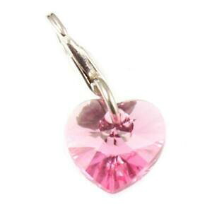 yzWG[EANZT[ sNNX^n[gNbvy_gXtXL[rosa cristallo cuore clip ciondolo fatto con swarovski elements