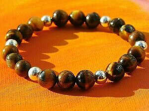 yzWG[EANZT[ i`^CK[ACr[YYEBYAK^WF}uXbgda uomodonna 8mm agata gemma amp; bracciale con perline dargentonaturale occhio di tigr