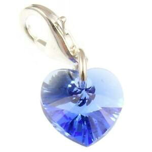 yzWG[EANZT[ Tt@CANX^n[gNbvy_gXtXL[cristallo zaffiro cuore clip ciondolo fatto con swarovski elements
