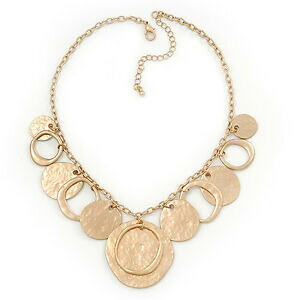 yzWG[EANZT[ S[hbLn}[lbNXy_gRCgold plated martellato cerchi amp; collana con ciondolo monete 38cm lunghezza8cm posteriore