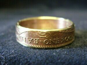 yzWG[EANZT[ nhChW[W[RCOTCYfatto a mano jersey coin anello 1957, taglia l 12 us 6, r1056