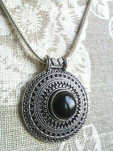 �y���������z�W���G���[�E�A�N�Z�T���[ �`�F�[���G�X�j�b�N�u���b�N�y���_���gbellissimo pendente onice nero etnico con catena gratis pamp;p