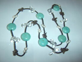 【送料無料】ジュエリー・アクセサリー ラゲンルックボホリバーアイランドロングターコイズブラックストリングチップストランドネックレスlagenlook boho come river island lungo turchese nero stringa chip strand col