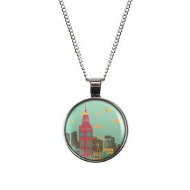 【送料無料】ジュエリー・アクセサリー スカイラインモチーフロンドンアイビッグベンシルバービルマイレリーネックレスmylery collana con motivo skyline london eye big ben grattacieli argento o
