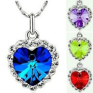 �y���������z�W���G���[�E�A�N�Z�T���[ �n�[�g�`�F�[���V���[�g�l�b�N���X�V���o�[�^�C�^�j�b�N�X�g���Xcuore catena collana corta 7 colori colorargento titanic strass di