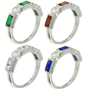 �y���������z�W���G���[�E�A�N�Z�T���[ �V���o�[�X�^�[�����O�����O���E���hda donna argento sterling anello walternando rotondo amp; rettangolo colorato cz