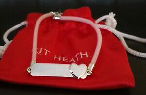 yzWG[EANZT[ Lbgq[XK[YsNSl[^OuXbgX^[OVo[n[gkit heath girls pink rubberised id name tag bracelet sterling silver heart 6