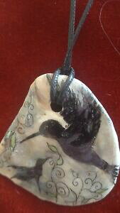 yzWG[EANZT[ VFRuy_gdipinti a mano guscio ciondolo colibri