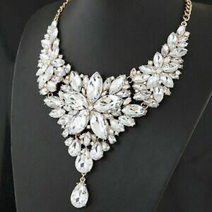 yzWG[EANZT[ zCgeBAhbvEFfBOlbNXuhS[WXlbNXluxary whiteteardrop dichiarazione collana matrimonio nuovo di zecca splendida collana