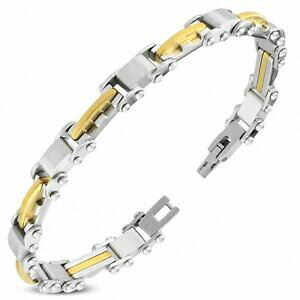 �y���������z�W���G���[�E�A�N�Z�T���[ �u���X���b�g�A���C�����p���e�[���W�F�l���g���N�A�g���t�B�j�A�V�G�C�I�L�V�_�u���}�b�gbracelet a maillons panthere geometrique a 2 tons, fini acier inoxydable ma