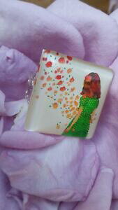 yzWG[EANZT[ Vo[O[OXNGAwomans anello fiori quadrato disegno silver green carino natura pagane esplosione