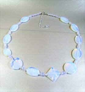 �y���������z�W���G���[�E�A�N�Z�T���[ �I�p�[���r�[�Y�l�b�N���Xcg6142 un mare opal collana di perline altrimenti detto opalite con perle bianche
