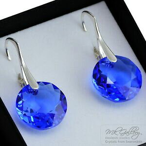 yzWG[EANZT[ XtXL[NX^Vo[CORNVbNJbgTt@CA925 orecchini argento cristalli di swarovski R taglio classicosapphire