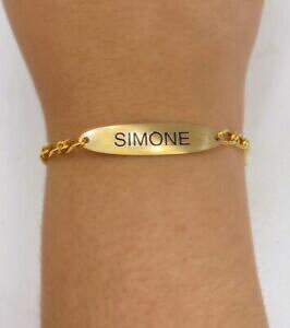 �y���������z�W���G���[�E�A�N�Z�T���[ �m�[�u���u���X���b�g�V���[�l���b�L�S�[���h�l�[���u���X���b�gnobile bracciale simone placcato oro nome bracciale regalo