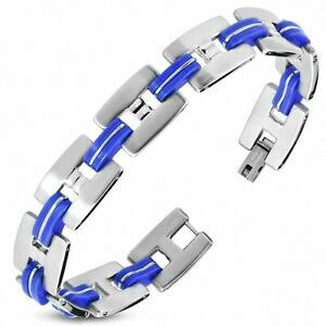 yzWG[EANZT[ SAt@xbgSW[WuXbgbraccialetto da maglie in alfabeto h in caucciu con caucciu blu