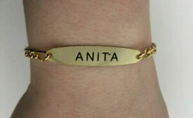 【送料無料】ジュエリー・アクセサリー ノーブルアニタゴールドメッキブレスレットネームブレスレットnobile bracciale anita placcato oro nome bracciale regalo