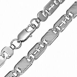 yzWG[EANZT[ NXvNXbV`F[l62cm w8mm catena da maglie a forma ovale con croce fermaglio pinza da h