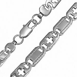 yzWG[EANZT[ XeX`F[W[W[I[oe[^Ol63cm w8mm in acciaio inossidabile catenella maglie tag croce ovale a forma d