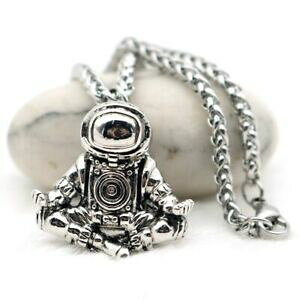 yzWG[EANZT[ y_glbNXXeX`F[in meditazione astronauta ciondolo collana spaceman universo acciaio inox catena