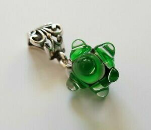 yzWG[EANZT[ [mKXO[Ghy_gubNJ[`[ciondolo di smeraldo verde amp; nero colore charm regalo per le donne fatto a mano murano