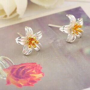 yzWG[EANZT[ Vo[{^COX^[Ot[COorecchini a bottone argento 925 sterling orecchini fiore