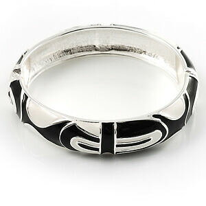 yzWG[EANZT[ ubNzCgGiuXbgbianco e nero smalto braccialetto geometrico