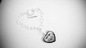 yzWG[EANZT[ p[\iCYGO[un[g`[uXbgfoto personalizzata incisa cuore charm amp; braccialeregalo