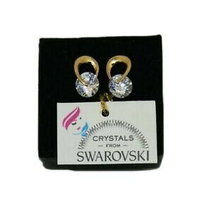 yzWG[EANZT[ COCg|CgCG[S[hIWiXtXL[NX^orecchini da donna punto luce oro giallo 18k pl e cristalli swarovski originali