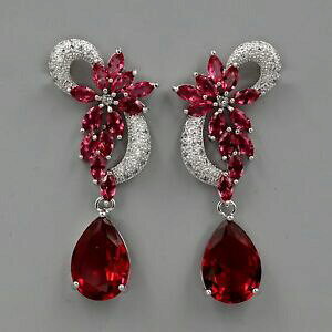 �y���������z�W���G���[�E�A�N�Z�T���[ ���b�L�S�[���h�z���C�g���b�h�W���R�j�L���[�r�b�N�E�F�f�B���O�h���b�v�C�������O18k placcato oro bianco rosso zirconi cubici matrimonio goccia orecchini 09476