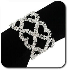 yzWG[EANZT[ uXbg`F[XgXA}CtFEFfBOuChn[gbracciale catenina strass armeife matrimonio sposa cuore l 35 mm trasparente