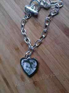 yzWG[EANZT[ p[\iCYn[guXbgfoto personalizzata incisa cuore bracciale con charm amp; regalo