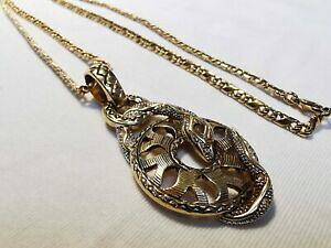 yzWG[EANZT[ RA[\eB[Be[WVOlp[N[G^hT[ygyfeBtcollier sautoir vintage signe pl park lane en metal dore serpent pendent