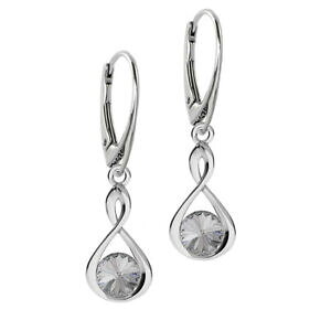 yzWG[EANZT[ Vo[X^[OCtBjeBCONANX^oCXtXL[R925 argento sterling orecchini infinity genuine chiaro cristalli di swarovski R