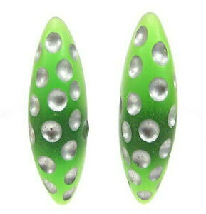 yzWG[EANZT[ O[XI[Xc\[z[gvXeBNVgYNXncOVo[grose ohrclips soho retro plastik navette kunstharz grun silber 1980er