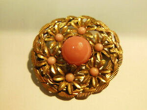 �y���������z�W���G���[�E�A�N�Z�T���[ �u���V���f�u�����h���C�g���G�p�e�h���F�[��broche debut 1950 ronde laiton et pate de verre