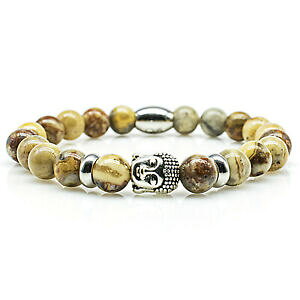 yzWG[EANZT[ AK^uXbguXbgp[ub_uXbgVo[wbhXeXX`[agata braccialetto bracelet perle bracciale buddha testa argento 8mm in 