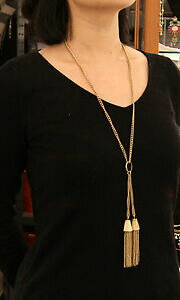 yzWG[EANZT[ RA[O\eB[`FC||^bZ^obNAVAre[Wcollier long sautoir chaine pompon tassel metal baroque ancien vintagel jd2