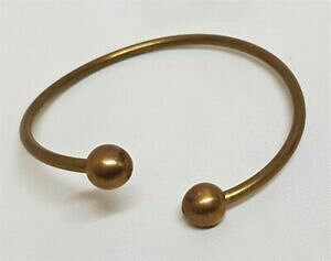 �y���������z�W���G���[�E�A�N�Z�T���[ �r�W���[�A���V�G���u���X���b�g���W�b�h�g���N���C�g���I���F���g�u�[���r���e�[�Wbijou ancien bracelet jonc torque rigide laiton ouvert boule vintage a6