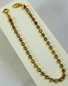 yzWG[EANZT[ rW[Be[WuXbgVOlGC{^h[v[NGNX^ubijou vintage bracelet signe avon metal dore ou plaque or et cristal blanc 