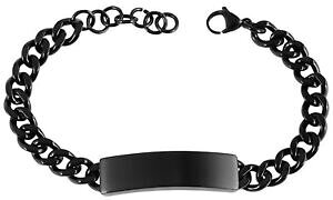 yzWG[EANZT[ p[gi[uXbg`F[A[YubNXeXX`[{uXbgTCbracciale partner catena amicizia armkette nastro nero in acciaio ino