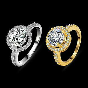 yzWG[EANZT[ WR[jrALS[hS[hanello di fidanzamento zirconi bianchi 750er 18k oro dorato donna colore a scelta r2674s