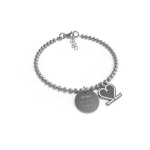 �y���������z�W���G���[�E�A�N�Z�T���[ �~�j�u���X���b�g�X�`�[��bracciale mini ,donna acciaio 10 buoni propositi da oggi non ce due senza te