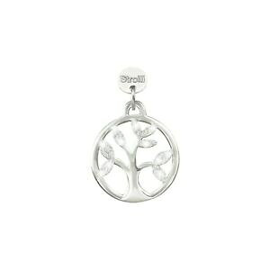 �y���������z�W���G���[�E�A�N�Z�T���[ ciondolo charm argento lucido con glitter albero della vita stroili luminoso