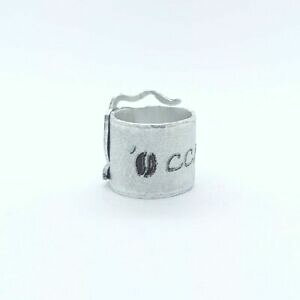 yzWG[EANZT[ OTCNA~jEanello o ccafe in alluminio riciclato fatto a mano