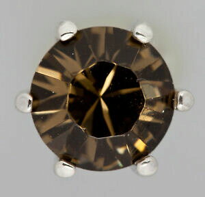 yzWG[EANZT[ Vo[X[NNH[c{^CO925 argento orecchini a bottone smoked quartz