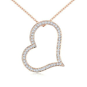 yzWG[EANZT[ _`F[lbNXn[gS[h[YlbNX[n[gcollana cuore oro rosa collana da donnada donna catena donne amore matrimonio love rose hear