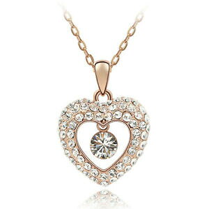 yzWG[EANZT[ _`F[lbNXn[gS[h[YlbNXcollana cuore oro rosa collana da donnada donna catena donne amore matrimonio love regalo