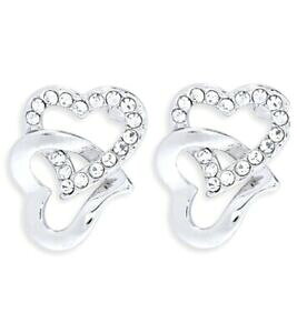 yzWG[EANZT[ CXtXL[_un[gCOnuova linea donna elementi di cristallo swarovski doppio cuore orecchini