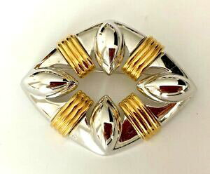 yzWG[EANZT[ O[gu[VlhVo[TQu[`Be[WsmCFgrande broche monet dore argente losange brooch pin vintage neuve 6,2cm
