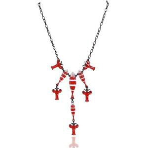 �y���������z�W���G���[�E�A�N�Z�T���[ �����r�W���[�R���A�[�z���X�|�A�\���Ylol bijoux collier homards poissons rouge